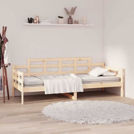 Sofá cama madera maciza de pino 90x190 cm (1/5)
