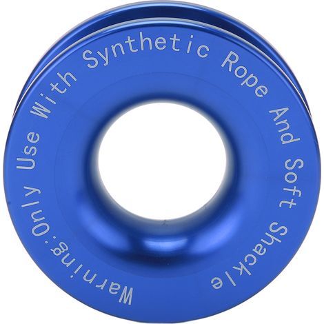 Treuil Snatch Recovery Ring 41000lbs Résistance à la rupture pour manille souple 7/16in 1/2in avec cordes 3/16in 1/4in 3/8in Bleu (1/5)