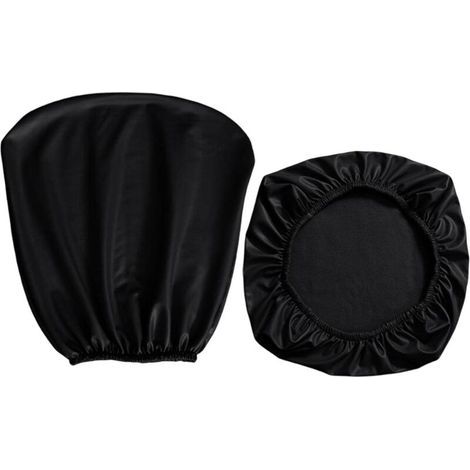 PU office chair cover, removable stretch chair cover, swivel chair oil-proof protector for home banquets, black (1/5)