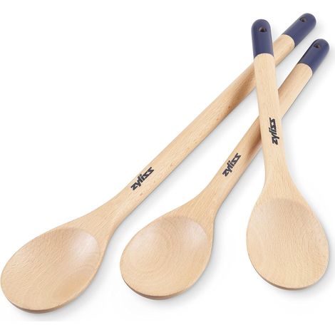 E980207 Lot de 3 cuillères de Cuisine en Bois, Cuillères pour cuisine/pâtisserie/gâteaux/préparation des aliments, Comprend 3 cuillères (1/5)