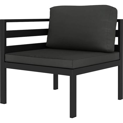 Maison Exclusive - 3-tlg. Garten-Lounge-Set mit Kissen Aluminium (1/5)