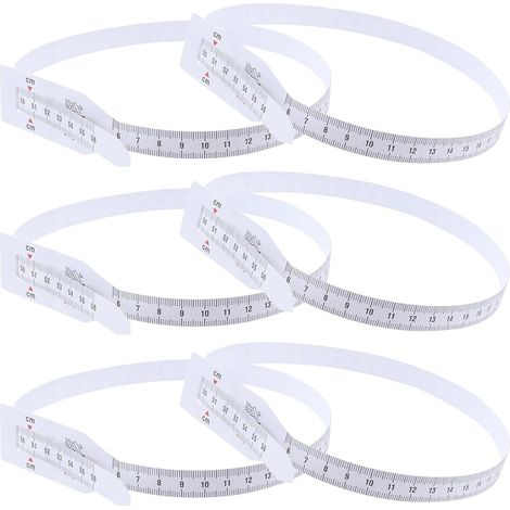 Mètre ruban tour de tête 6 pièces plastique blanc, pour vêtements (1/5)