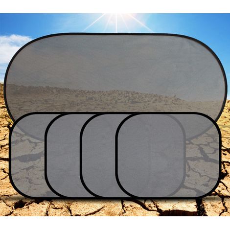 5 pièces pare-soleil pare-brise et vitres latérales arrière auto, protection anti-UV, écran thermique voiture (1/5)