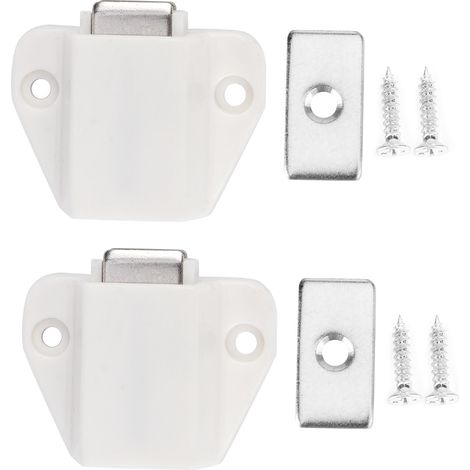 Lot de 8 verrous magnétiques puissants à ventouse pour portes simples de meubles, armoires et penderies.
