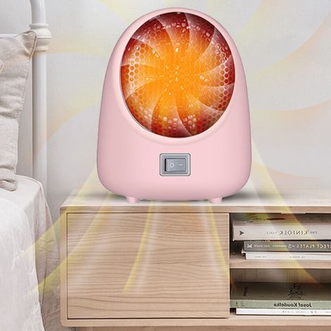Mini chauffage d'appoint à chauffage rapide avec protection contre la surchauffe, idéal pour les petits espaces, pour la maison ou la table. Rose, prise européenne 220 V. (1/5)