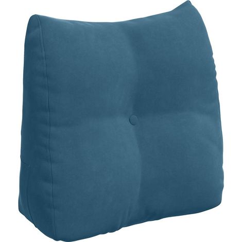 Coussin de Dos Bleu 45 x 24 x 50 cm Velours (1/5)