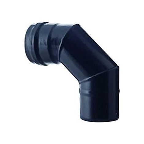 GOMITO SMALTATO PESANTE DIAM.CM 12 X 90 ° NERO OPACO STUFA PELLET FERR 291545
