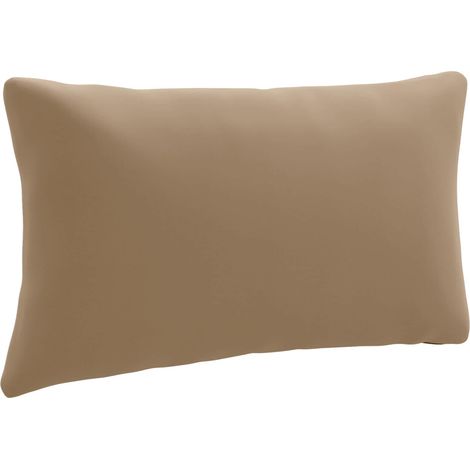 Coussin de Dos 1 Pièce PUTTEN 100 % polyester Taupe vidaXL