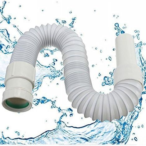 Flexible bathroom sink connection hose with 30 mm inlet diameter, 43 mm outlet diameter (1/5)