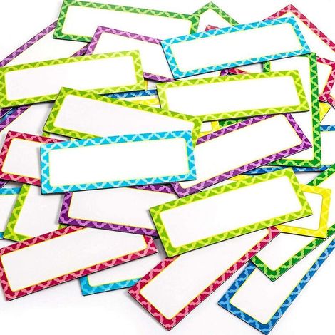 40 Stück 3 x 1,2 Zoll große, trocken abwischbare Magnetetiketten, Namensschilder, flexible, beschreibbare Magnet-Namensschilder (1/5)