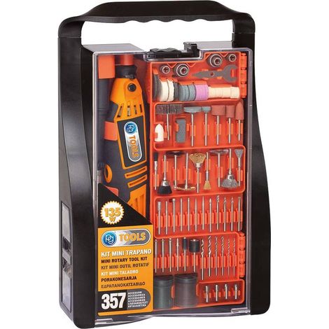 TRAPANO MINI MULTIFUNZIONE IN KIT 135 W - c/ 357 accessori