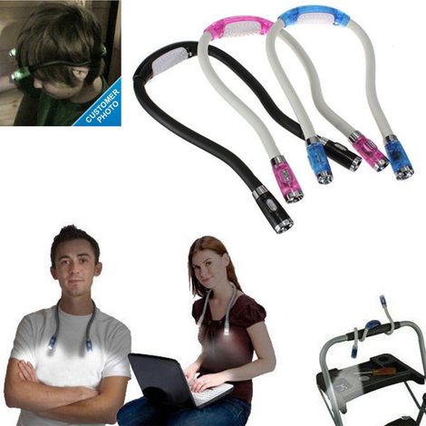 Tragbare LED-Kuschellampe, Leselampe, Stricklampe, Höhlenlampe, Buchlampe, Nackenlampe, rosa-weiße Röhre (Karte) Großhandel (1/4)