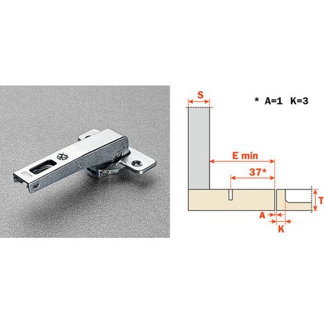 SALICE CERNIERA CONTROCOL C2ABN99AC LUNGA 94 GRADI Q.TA 25