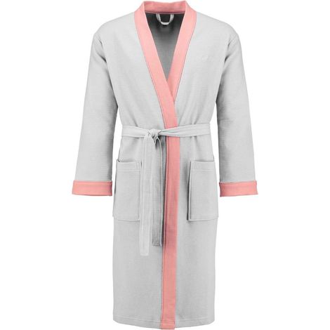 Peignoir de bain femme avec poches, en coton avec empiècements roses, XL, Esprit