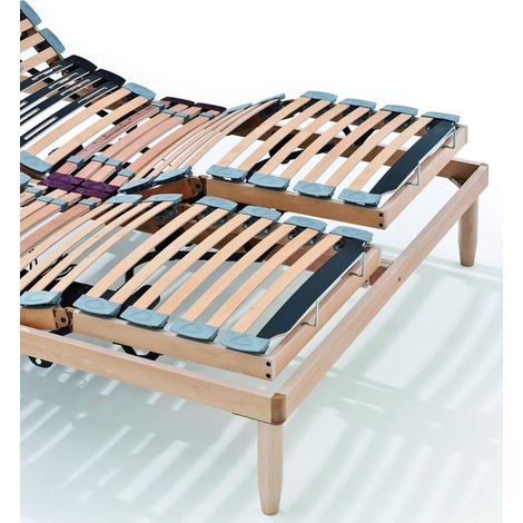 EVERGREENWEB - Rete Elettrica Matrimoniale 180x200 Ortopedica con Alzate Motorizzate Separate Base Letto a Doghe in Legno Rinforzata Piedi Smontabili Pieghevole Regolatori Rigidit… Detraibile OFFERTA (1/2)