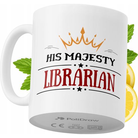Mug humoristique pour bibliothécaire, avec un texte amusant et un design graphique original. Idéal pour les anniversaires, les fêtes et les occasions spéciales. Mug premium pour la maison, le bureau e (1/5)