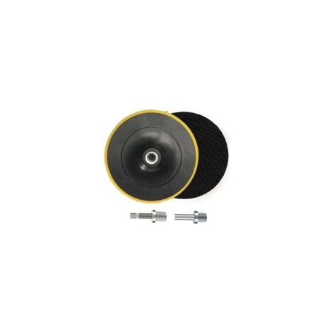 Juego de 2 discos de lijado abrasivos con agarre para lijado y pulido con herramientas rotativas - 180 mm, M14