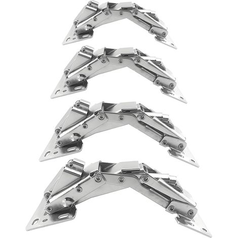 150 Degrés Rentrant Charnières de Rabat Armoire avec Amortisseur Hydraulique pour Caravane Autocaravane Portes D'armoires Suspendues Porte Meuble de Charnière Pliante 4 Pièces (1/5)