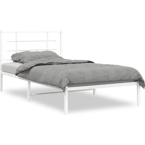 Maison Exclusive - Giroletto con Testiera Metallo Bianco 100x190 cm