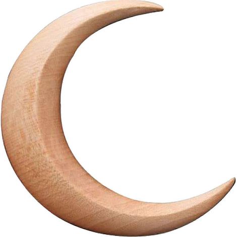 Pince à cheveux en forme de croissant de lune, peigne en bois, outil de coiffure pour cheveux épais - Couleur bois - L (1/5)
