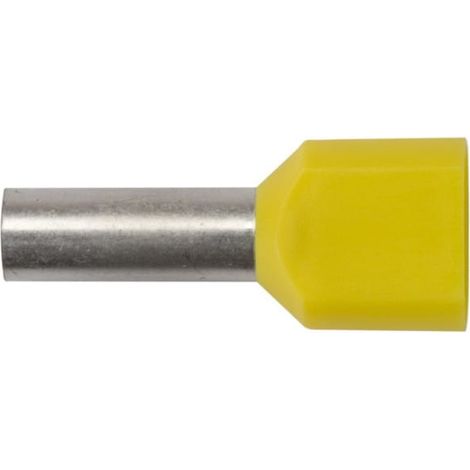 Guaina terminale isolata per cavi HI 2X6/14 DIN gialla E08KH-02020102401 /100 pezzi/