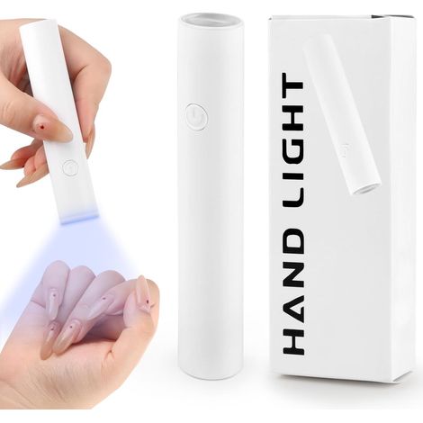 Lampe UV pour ongles en gel, lampe LED UV sans fil, sèche-ongles portable rechargeable par USB pour gel américain, vernis à ongles semi-permanent (1/5)