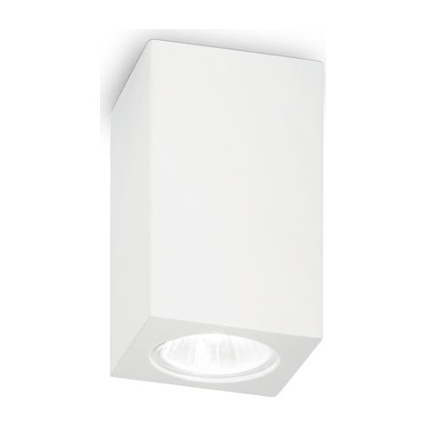 Plafoniera Moderna Square Tower Gesso Bianco 1 Luce Gu10 (1/2)