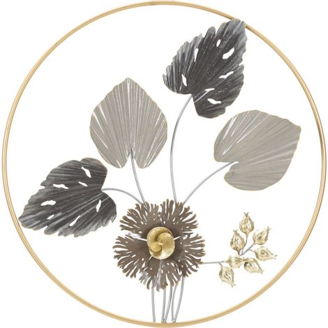 Décoration Murale Ronde en Métal "Rod" 65cm Multicolore