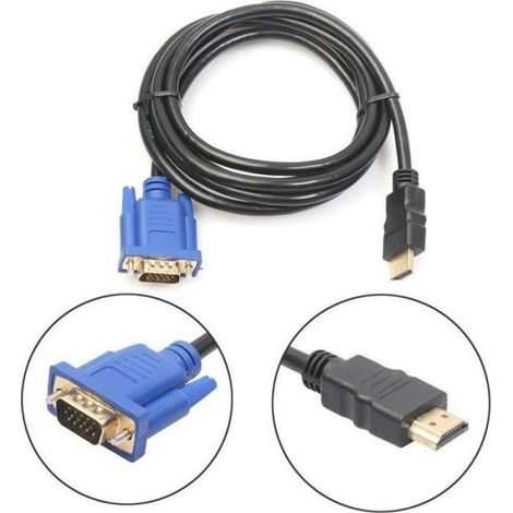 Adaptateur HDMI vers VGA - - 1080P - 1,8 M - 15 broches (1/3)