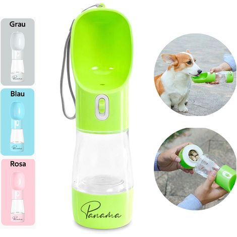 Bouteille de voyage pour chiens avec récipient pour nourriture et bol d'eau pour un usage quotidien, portable pour chiens et chats.-AquaForge (1/5)