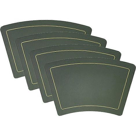 Sets de table triangulaires pour table ronde, sets de table en cuir PU imperméables et résistants aux taches, sets de table de Noël (1/4)