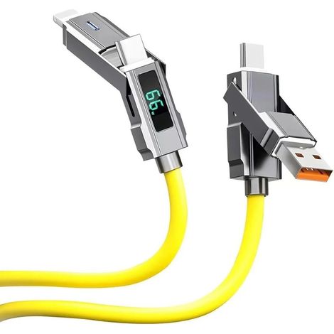Câble De Charge De Données Avec écran Led 100w De Type-c / Usb à Type-c / Lightning 1mt Q-sj534 (1/5)