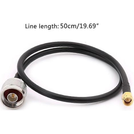 SMA-Stecker auf N-Stecker RG58-Anschlusskabel 50 cm, WLAN-Antennenkabel