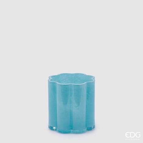 EDG Enzo De Gasperi Vaso Flower H 15 Cm D 15 Cm Colore Acqua