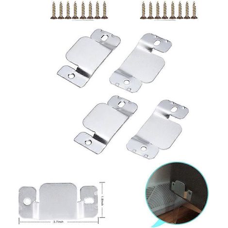 Ensemble de 16 connecteurs pour meubles, connecteurs métalliques universels à emboîtement pour canapés modulaires, comprenant 32 vis. (1/5)