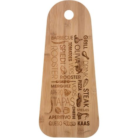 Northix Tagliere per tapas in bambù naturale 45x20 cm