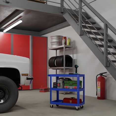 Carro de taller con 3 estantes