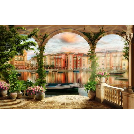 Affiche paysage de venise illustré - 60x40cm - made in France (1/5)