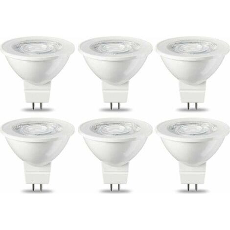 BUNTHAUS PA Lot De 6 Ampoules LED MR16 GU5.3 5W Blanc Chaud 220V Non Dimmable Classe Énergétique G (1/4)