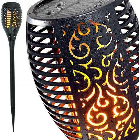 LAMPE TORCHE SOLAIRE XL 50 CM EFFET FLAMME LAMPES DE JARDIN 12LED