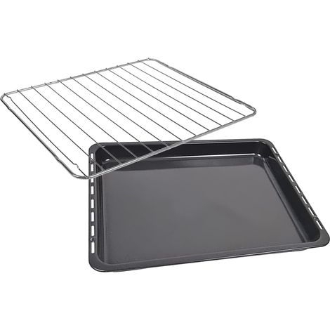 eRicambi® Kit Leccarda Ripiano Teglia + Griglia per Forno, Compatibile con Rex Electrolux, Dimensioni: 466x385x40 (mm) Ricambi Originali Bundle Essential