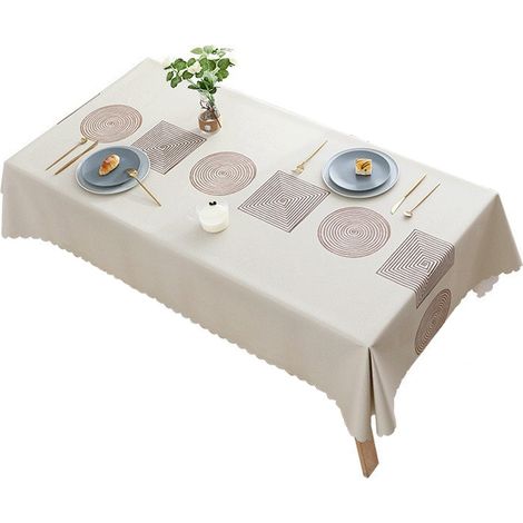Tapis De Table Basse - Rectangulaire - PVC Impermeable Anti-brulure - Pour Salon Salle A Manger - 1 Piece (1/5)