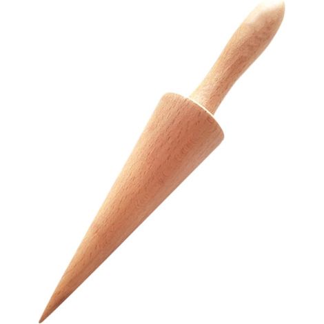Rouleau pizzelles bois, rouleau cornets glace, outil pâtisserie krumkake (1/5)