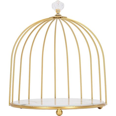 Porte-bijoux et cosmétiques étagère organiser métal blanc motif doré pour salle de bain et chambre à coucher (1/5)