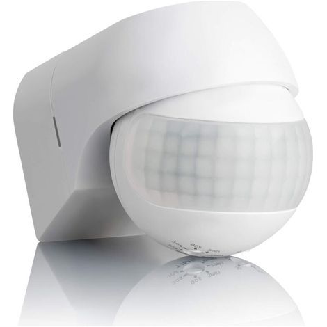 Détecteur de Mouvement Extérieur IP44, Montage en Saillie, programmable, Capteur Infrarouge, Portée 15m/ 180°, LED adapté, orientable, Max. 800W/500W (1/4)