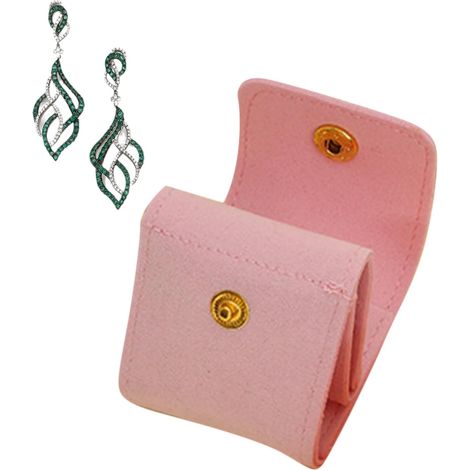Petite boîte à bijoux de voyage – 4,5 x 5 cm, pochette portable avec boucle, organiseur de bijoux de voyage pliable Mini rouleau de bijoux portable pour femmes et filles pour bagues, bracelets (1/5)