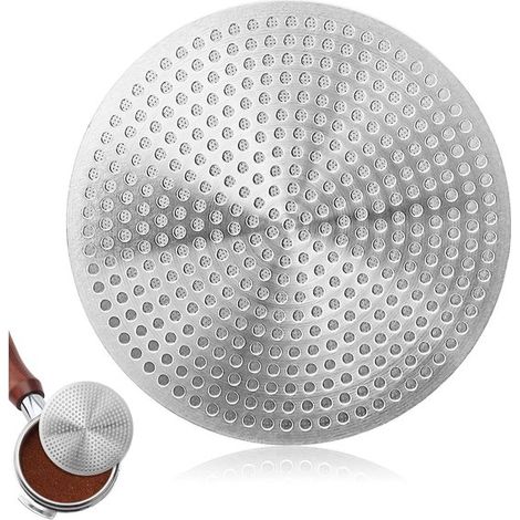 Filtro per caffè italiano con separatore d'acqua, 58,5 mm, per baristi, acciaio inox, argento (1/5)