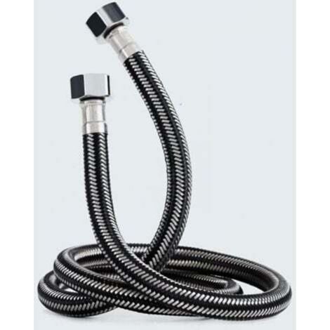 [NEVER USED] 1.5M Braided Hose, Connection Hoses (G1/2 X G1/2) with stainless steel braid, Hot and Cold Water Heater Inlet Hose, for Universal Kitchen Bathroom Replacement.