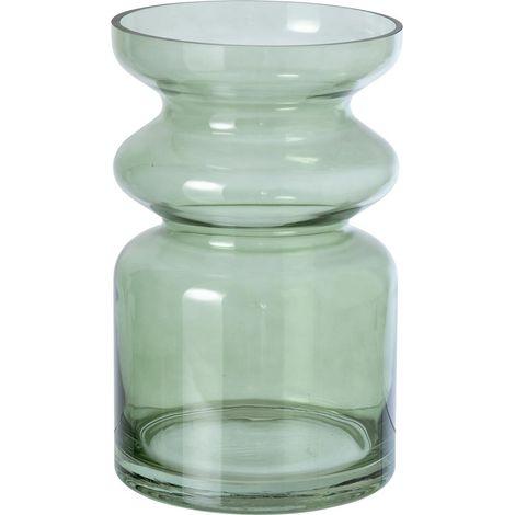Vase Design en Verre "Kurt" 30cm Vert Olive (1/2)