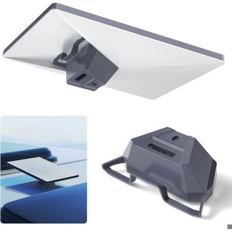 Support De Toit - Pour Antenne Satellite Compacte - Fixation Sur Bois Bateau Camping-Car Barres De Toit - Angle 9 Degres - Aluminium Revetement Poudre - 16 4 X 8 4 X 5 9 Cm (1/4)